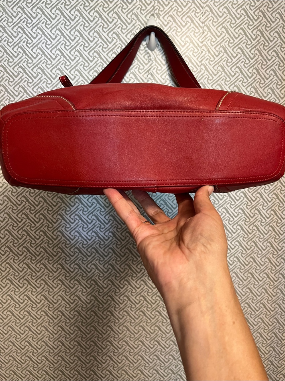 Coach 2008 Soho Convertible Red Hobo Leather Shoulder Bag - Picture 5 of 14